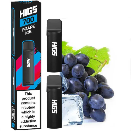 HIGS POD 2x700 Puffs Grape Ice 2x2ml Cartridge 2% Nicotine
