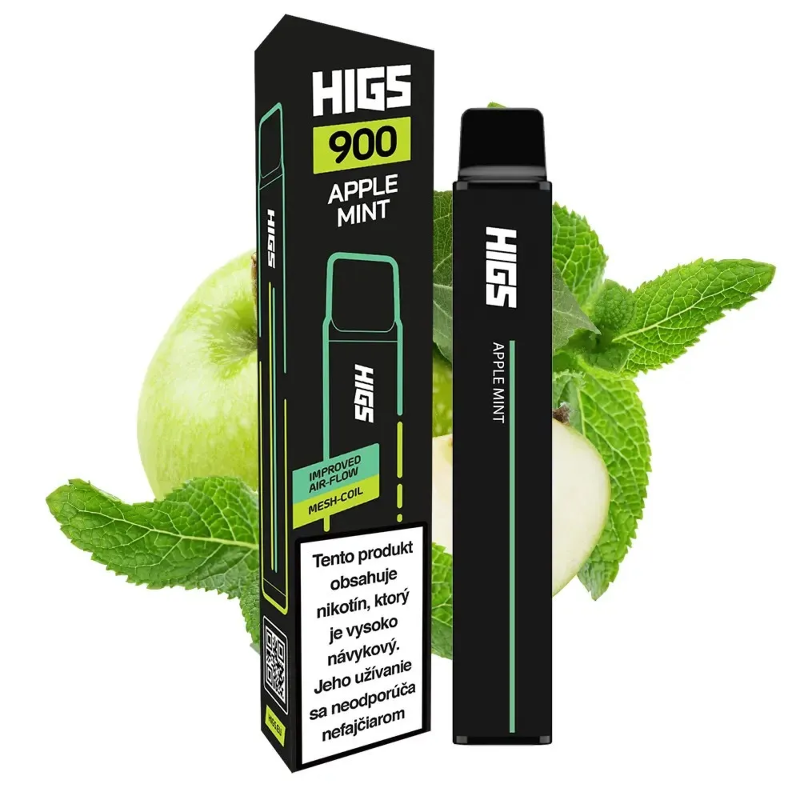 HIGS XL 900 Puffs Apple Mint Mesh Coil premium Vape