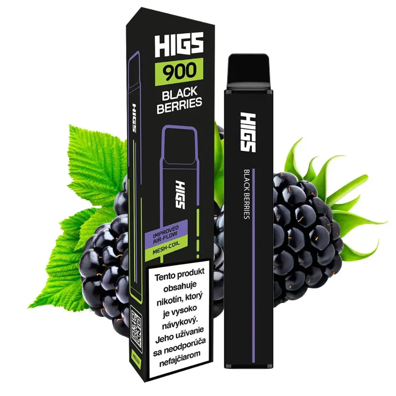 HIGS XL 900 Puffs Black Berries Mesh Coil premium Vape