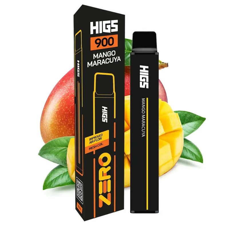 HIGS XL ZERO 900 Puffs Mango Maracuya Mesh Coil premium Vape