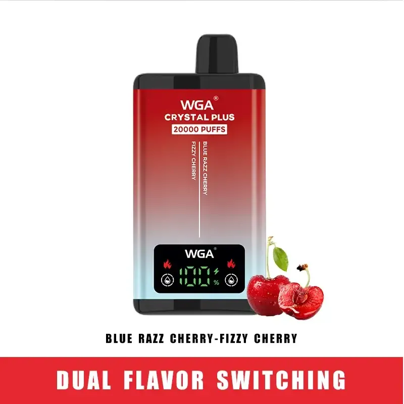 WGA Crystal 20000 Puffs 2in1 - Blue Razz Cherry/Fizzy Cherry -  Vape