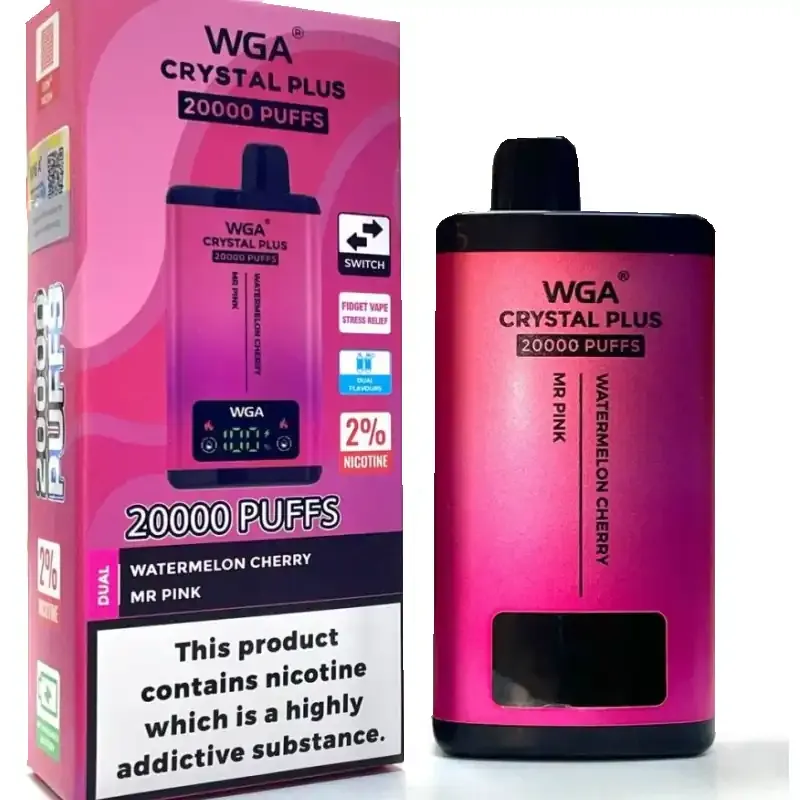 WGA Crystal 20000 Puffs 2in1 - Watermelon Cherry - Mr Pink - Vape