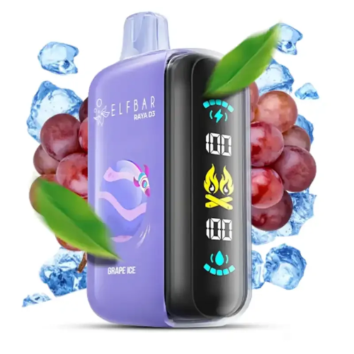 Elf Bar Raya D3 Vape - Grape Ice