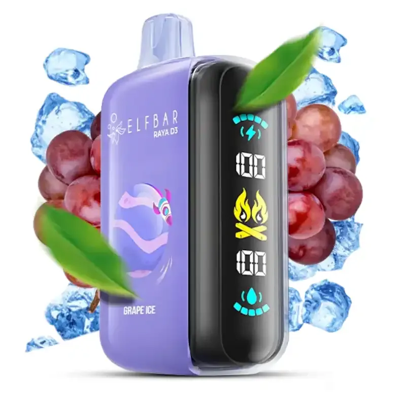 Elf Bar Raya D3 Vape - Grape Ice
