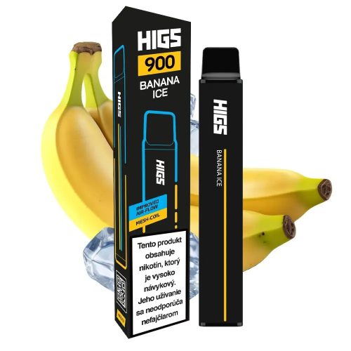 HIGS XL 900 Puffs Banana Ice  Mesh Coil premium Vape