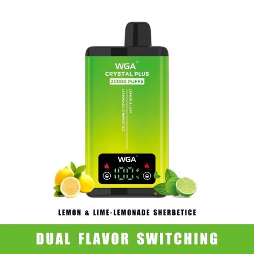 WGA Crystal 20000 Puffs 2in1 vape - Lemon & Lime - Lemonade Sherbet Ice